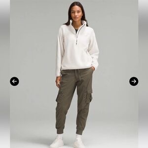 Lululemon Fleece Half-Zip Pullover white opal size 2